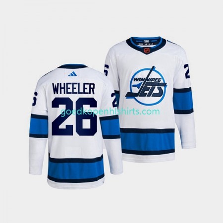 Winnipeg Jets Blake Wheeler 26 Adidas 2022 Reverse Retro Wit Authentic Shirt - Mannen